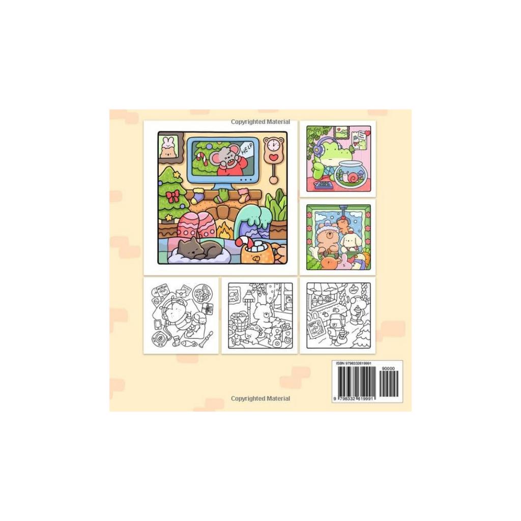 Comfy Days: Coloring Book for Adults and Teens Featuring Super Cute Animal Characters in Cozy Hygge Moments for Relaxation