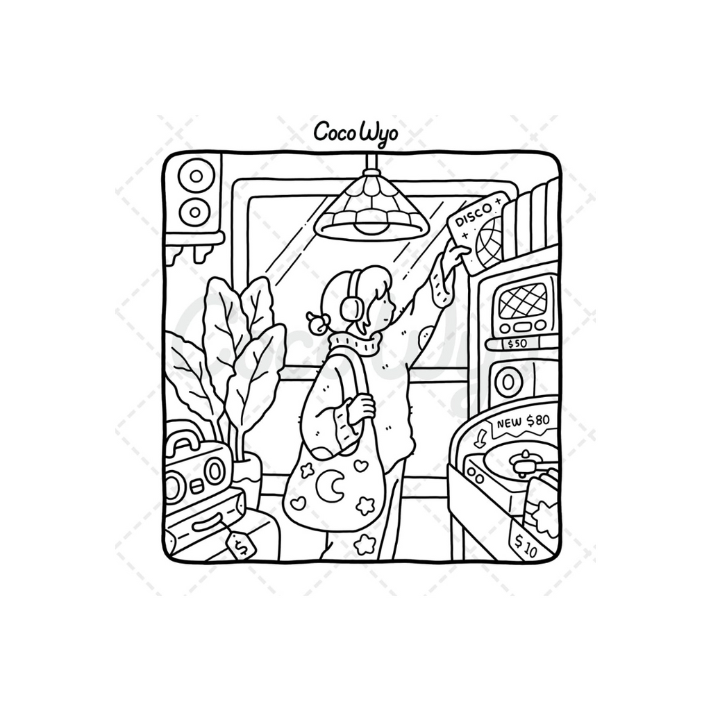 Girl Moments: Vol. 2 Coloring Book for Adults and Teens Featuring Cute Cozy Daily Activities for Relaxation