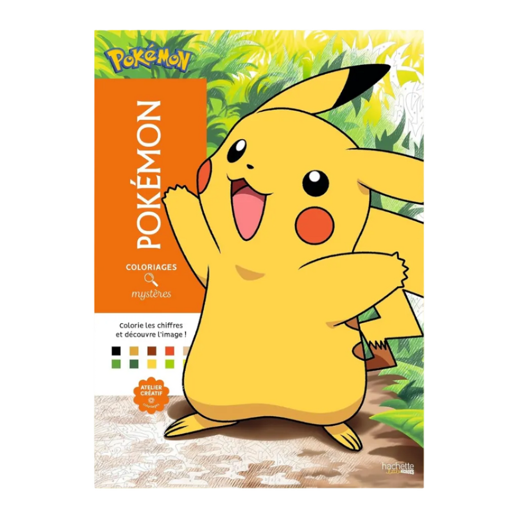 Coloriages mystères - Pokémon: Colorie les chiffres et découvre l'image Paperback