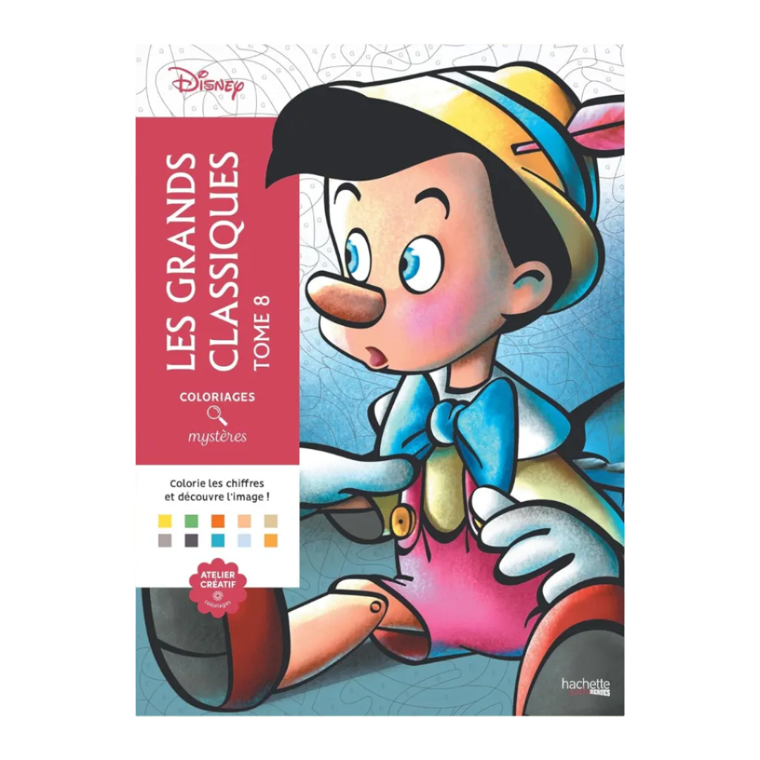 Coloriages mystères Les Grands classiques Disney Tome 8: Coloriez les chiffres et découvrez l'image !