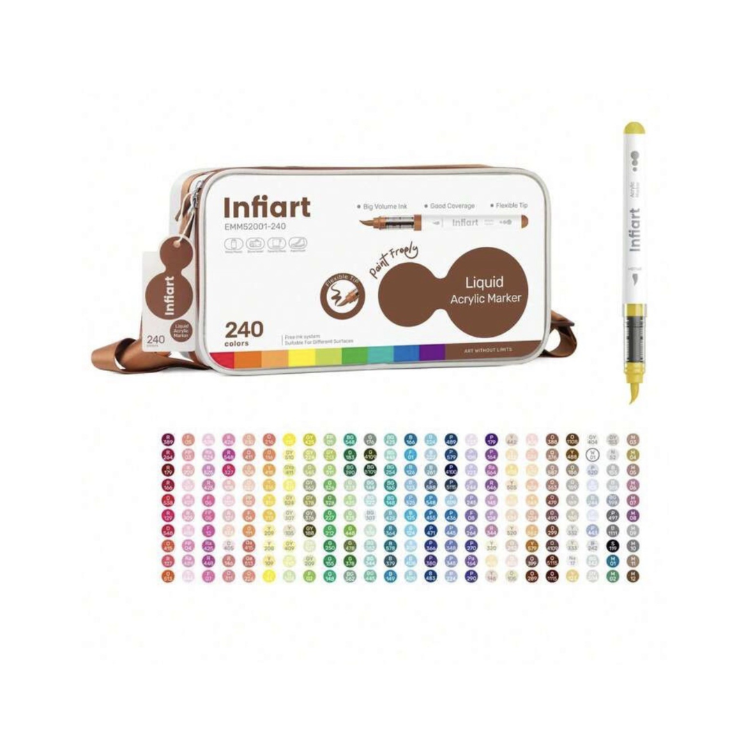 Infiart Acrylic Markers 240 Colors