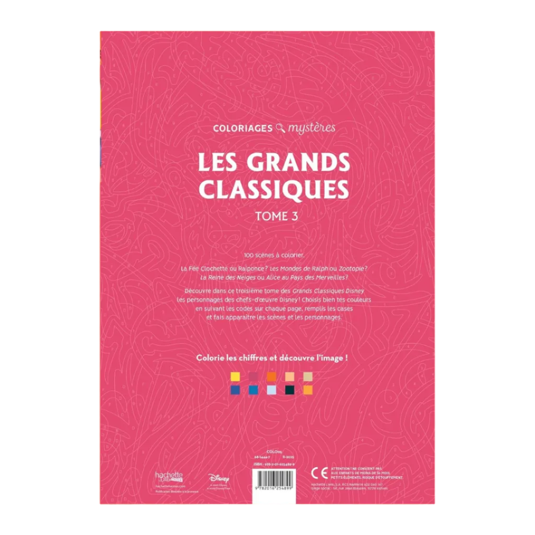 Coloriages mystères Les grands classiques Disney tome 3