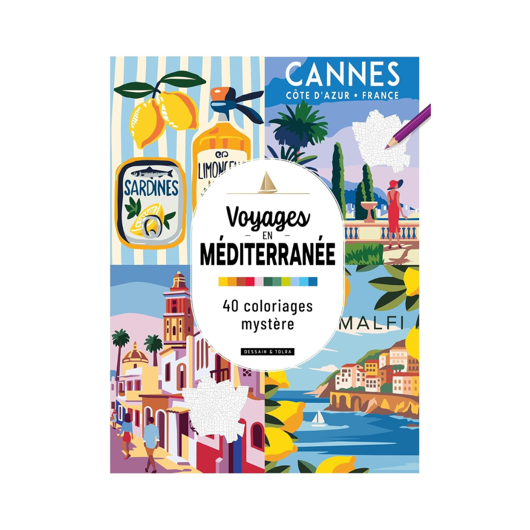 Voyages en Méditerranée - 40 coloriages mystère