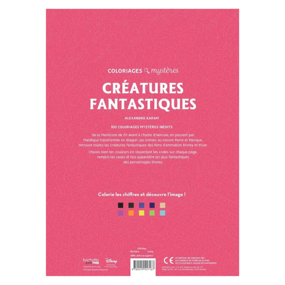 Coloriages mystères Disney Créatures fantastiques: Coloriez les chiffres et découvrez l'image ! Paperback