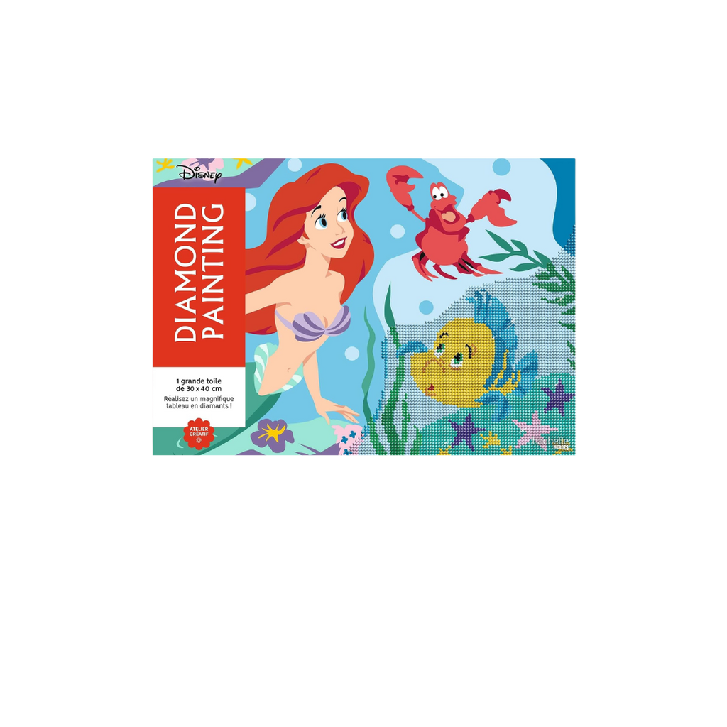 Kit diamond painting Disney officiel - La Petite Sirène: Réalisez un magnifique tableau en diamants
