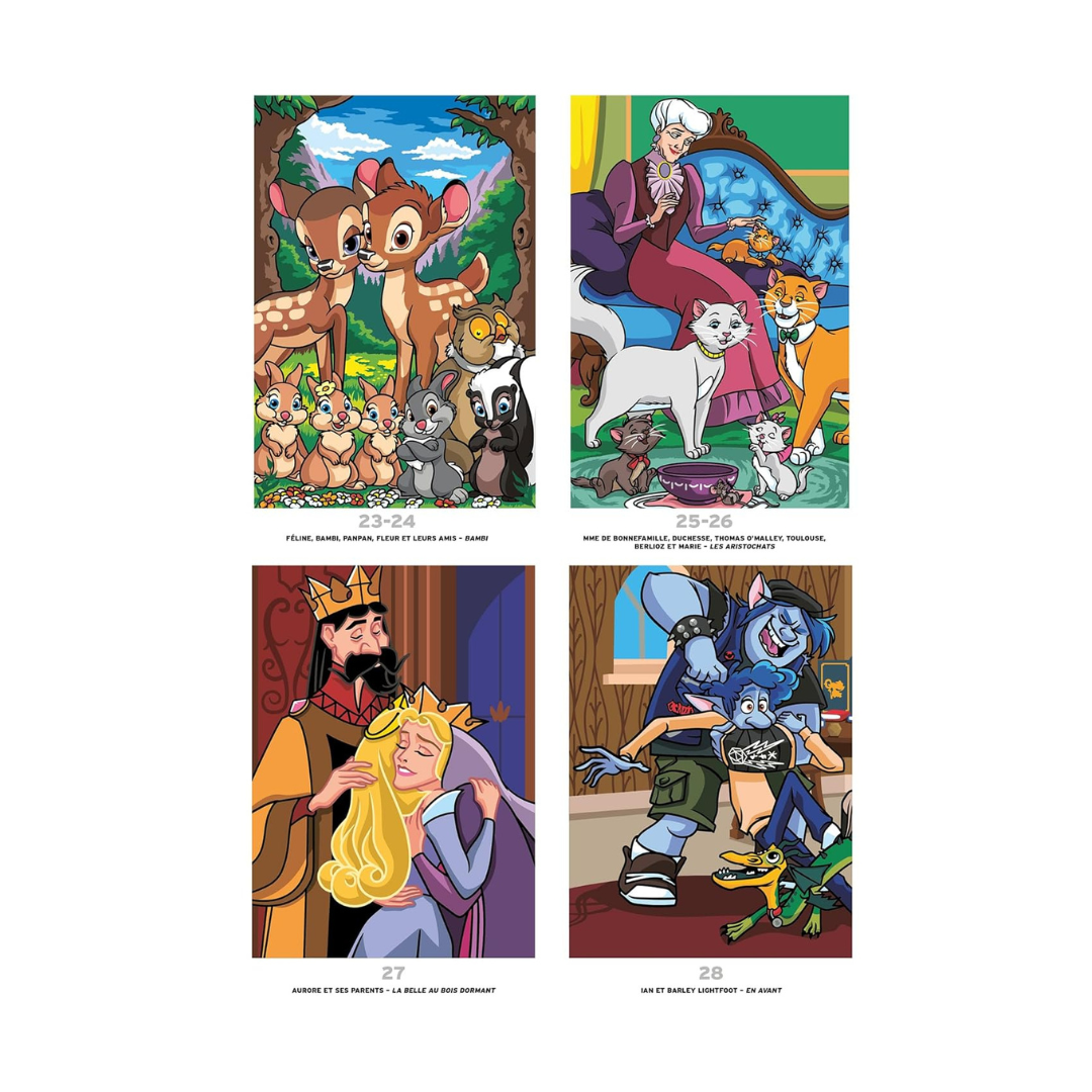 Coloriages mystères Disney - Portraits de famille: Colorie les chiffres et découvre l'image