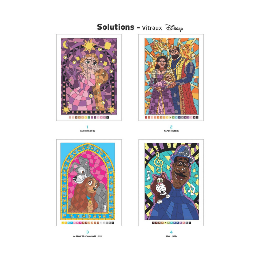 Coloriages mystères Disney - Vitraux