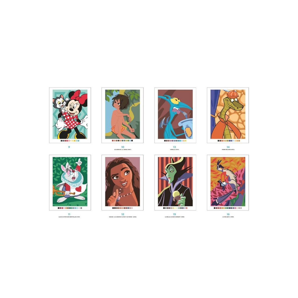 Coloriages mystères Disney - Trompe l'oeil Héros vs Méchants