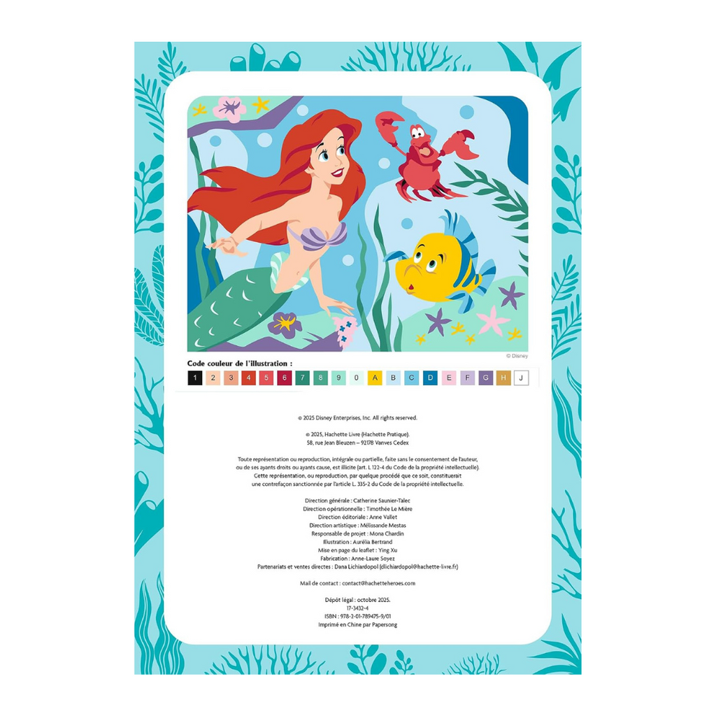 Kit diamond painting Disney officiel - La Petite Sirène: Réalisez un magnifique tableau en diamants