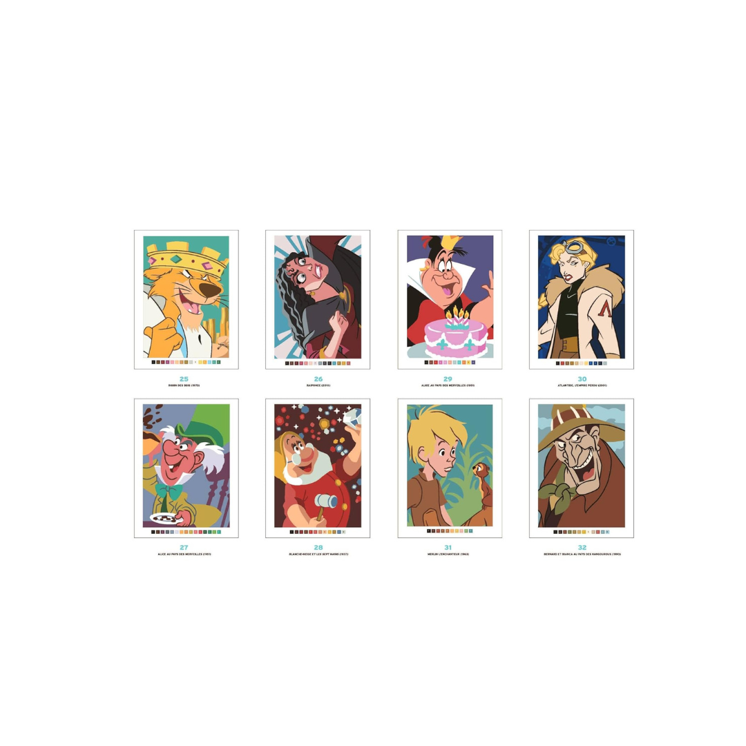 Coloriages mystères Disney - Trompe l'oeil Héros vs Méchants