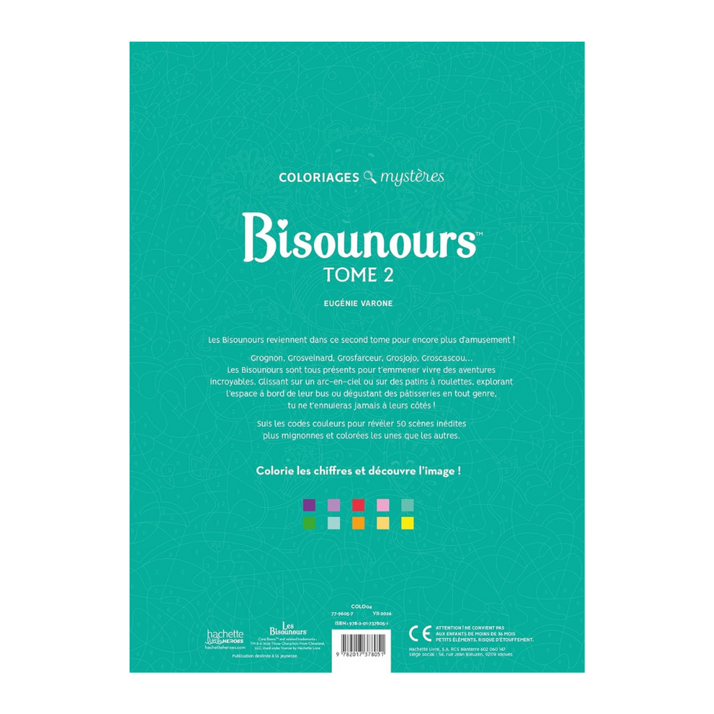 Coloriages Mystères - Bisounours Tome 2: Coloriez les chiffres et découvrez l'image