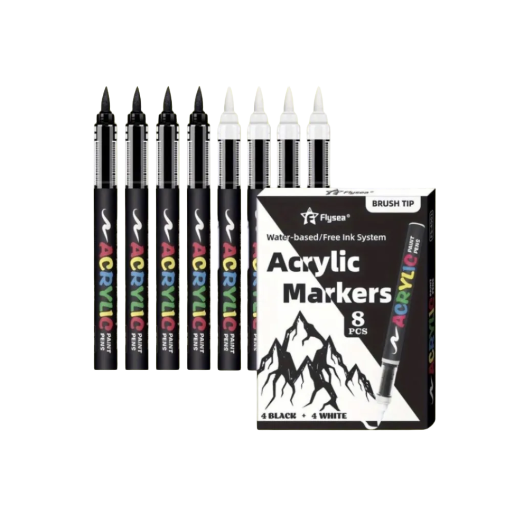 Black & White Acrylic Markers
