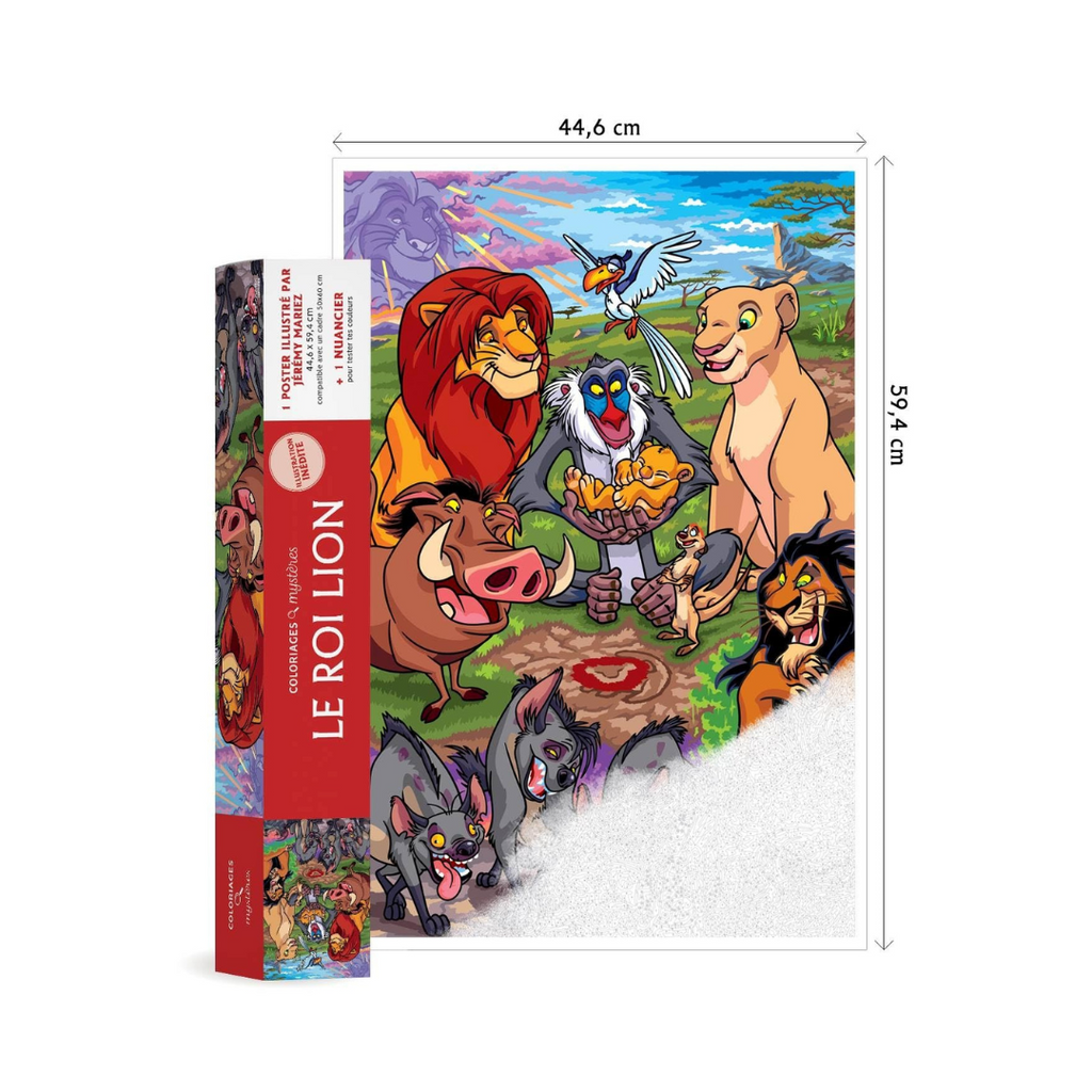 Coloriages Mystères - Poster Disney Le Roi Lion: Colorie les chiffres et découvre l'image