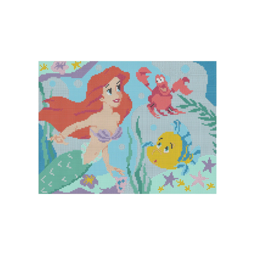 Kit diamond painting Disney officiel - La Petite Sirène: Réalisez un magnifique tableau en diamants
