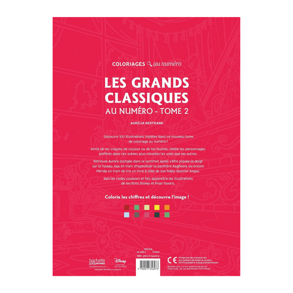 Coloriages au numéro - Grands classiques Tome 2