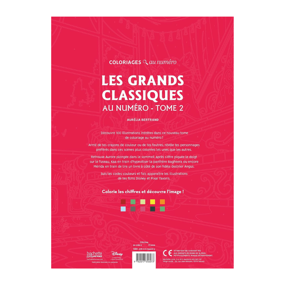 Coloriages au numéro - Grands classiques Tome 2