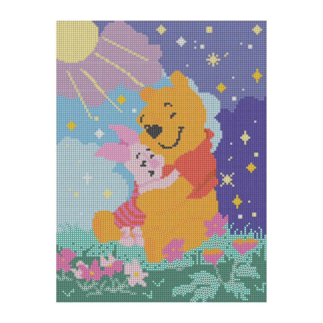 Kit diamond painting Disney officiel - Winnie l'Ourson: Réalise un magnifique tableau en diamants !
