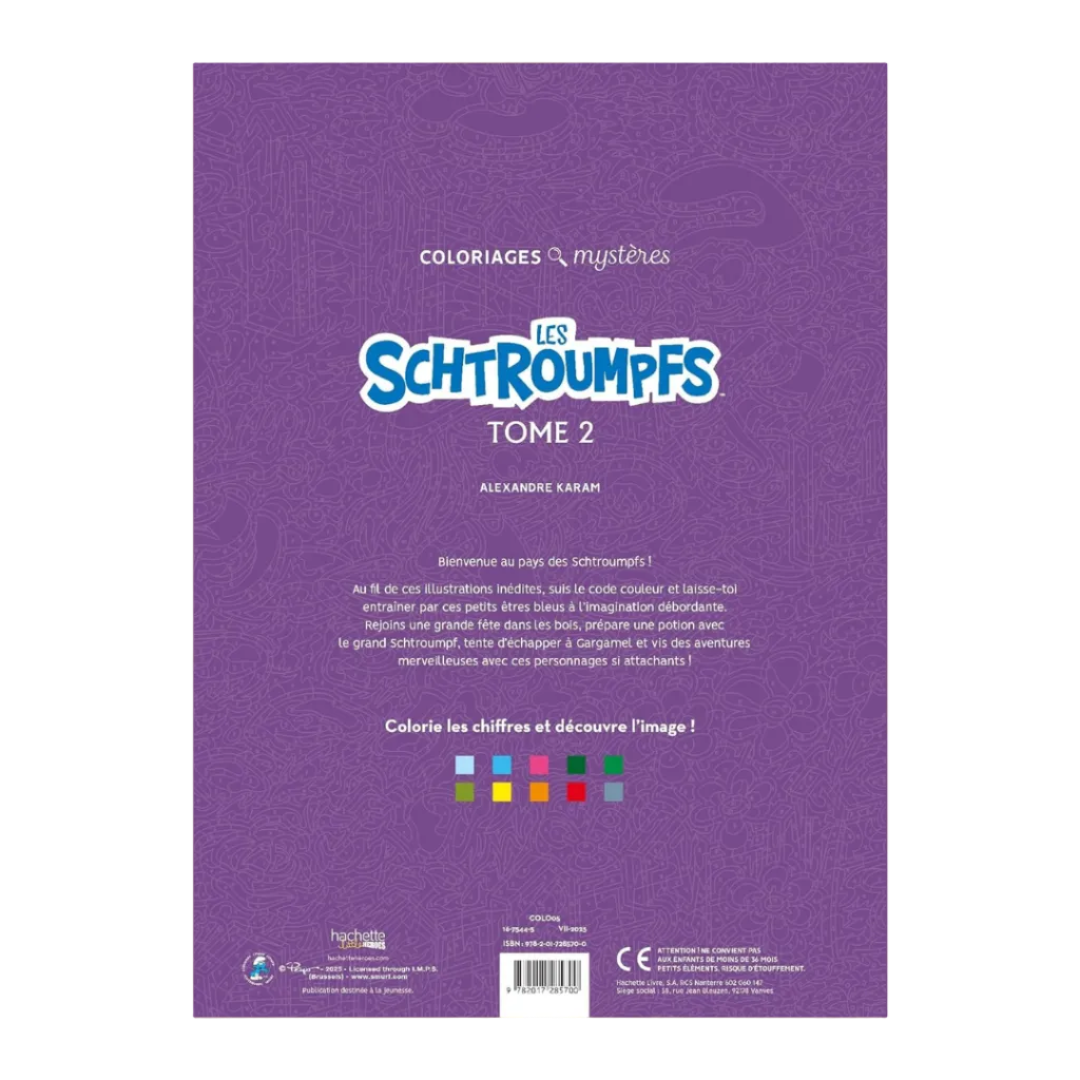 Coloriages mystères - Schtroumpfs Tome 2