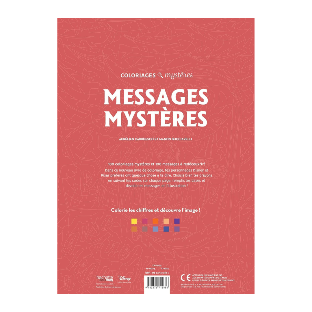 Coloriages mystères Disney - Messages mystères