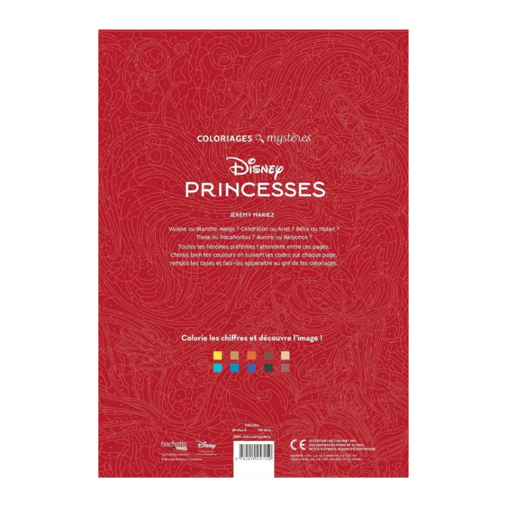 Coloriages mystères Disney Princesses: Coloriez les chiffres et découvrez l'image