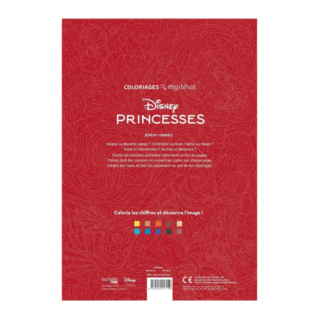 Coloriages mystères Disney Princesses: Coloriez les chiffres et découvrez l'image