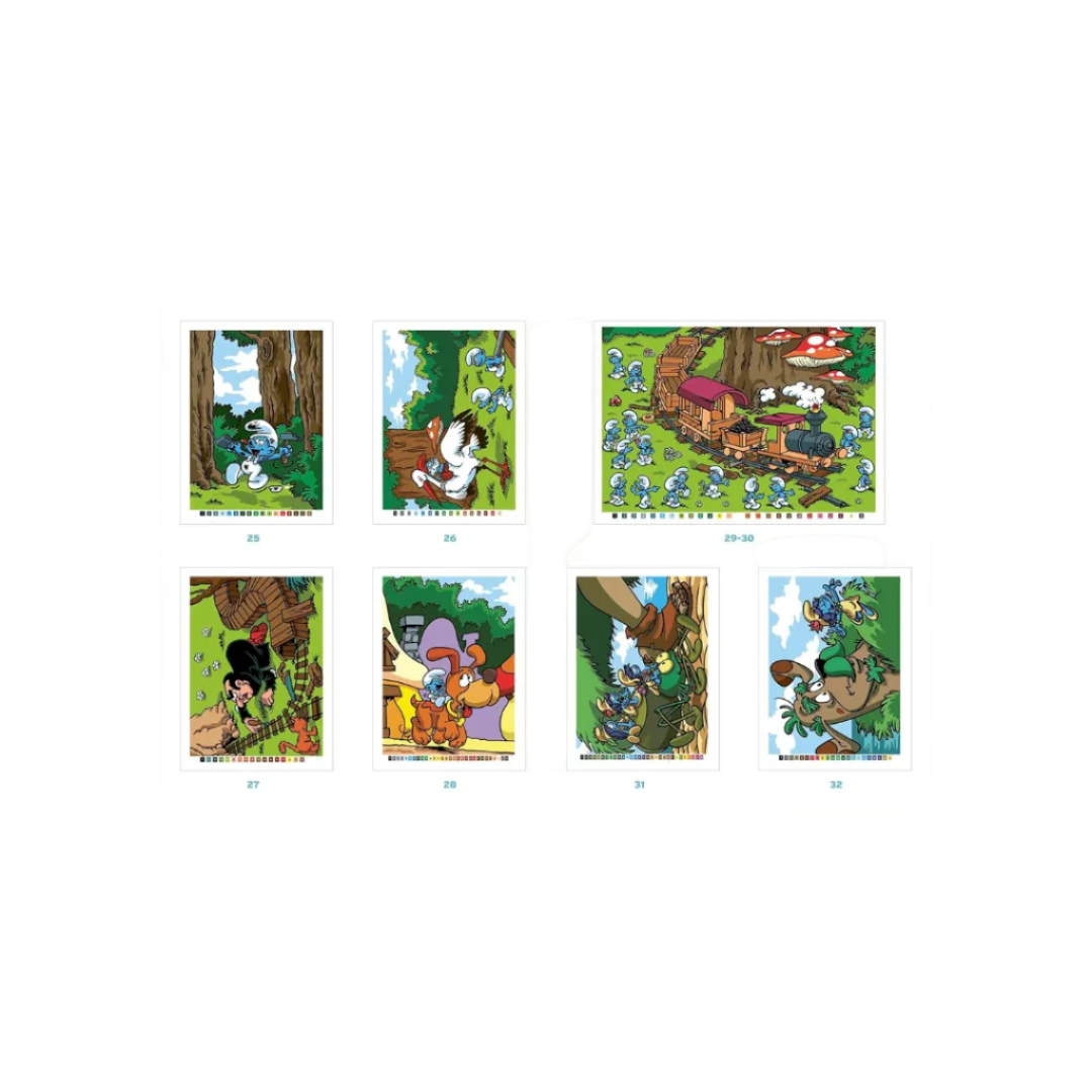 Coloriages mystères - Schtroumpfs