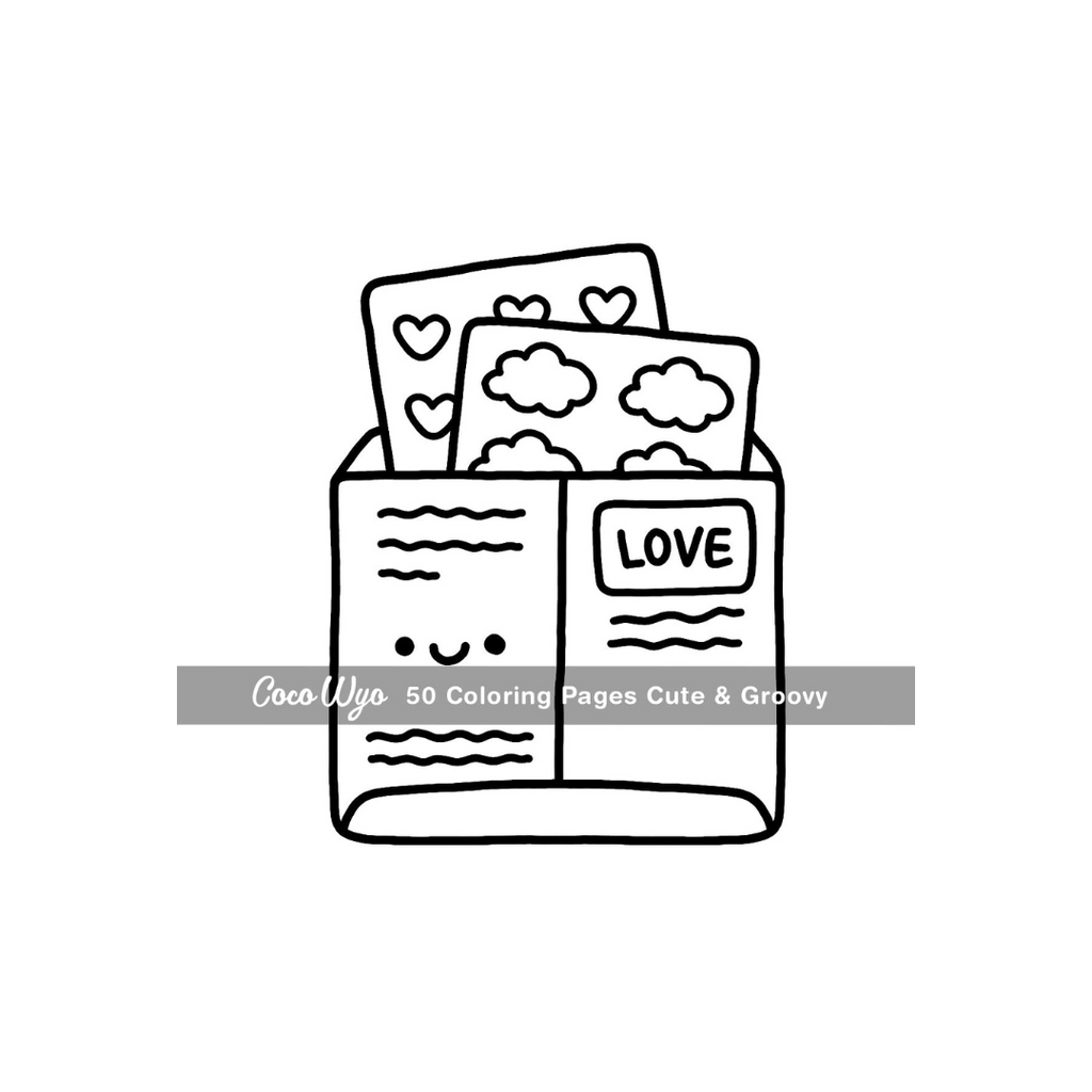 Cute & Groovy: Coloring Book for Adults and Kids, Bold and Easy, Simple and Big Designs for Relaxation Featuring Lovely Things (Bold & Easy Coloring)
