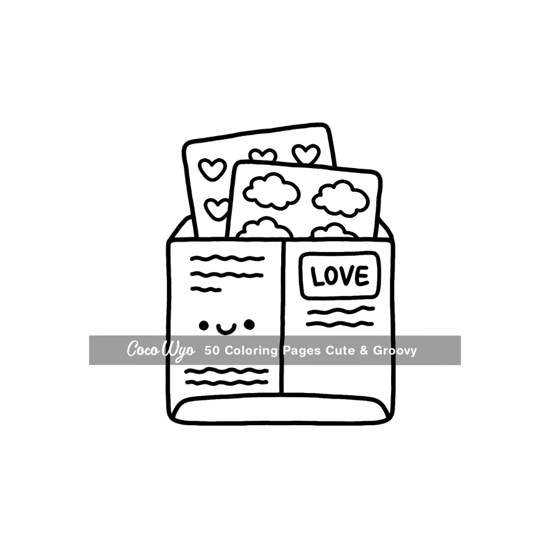 Cute & Groovy: Coloring Book for Adults and Kids, Bold and Easy, Simple and Big Designs for Relaxation Featuring Lovely Things (Bold & Easy Coloring)