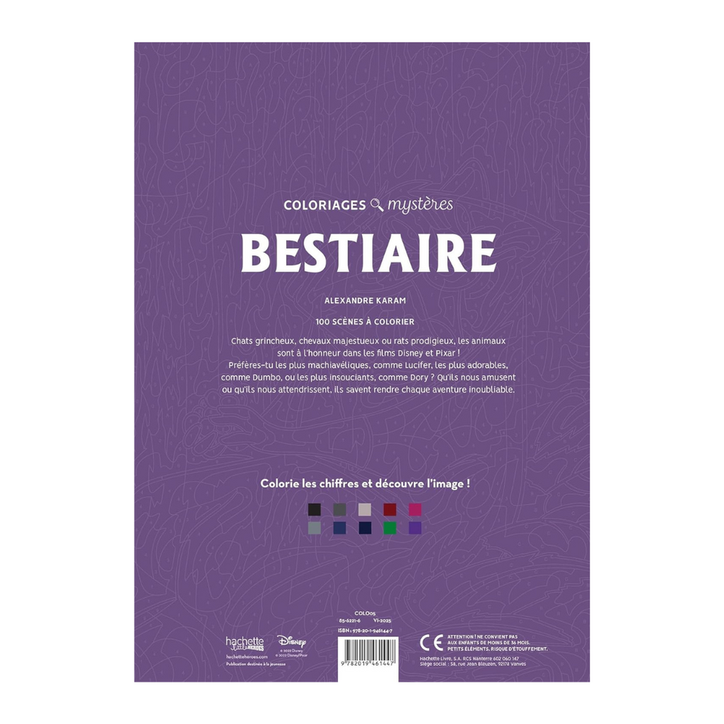 Coloriages mystères Disney - Bestiaire