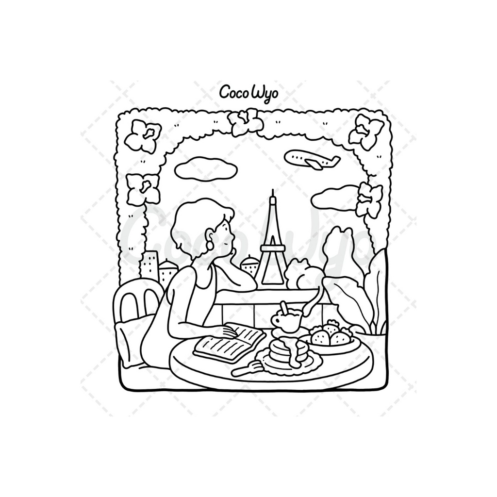 Girl Moments: Vol. 2 Coloring Book for Adults and Teens Featuring Cute Cozy Daily Activities for Relaxation
