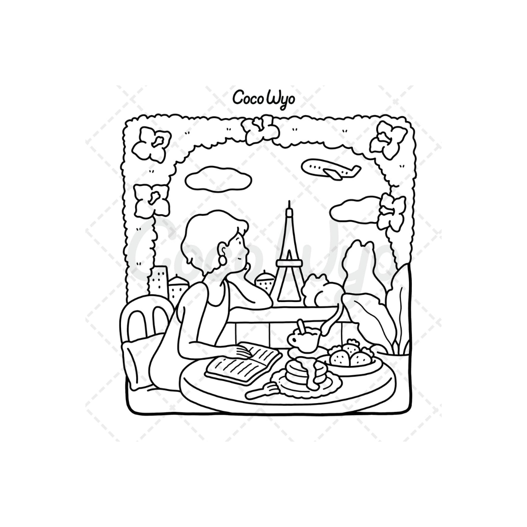 Girl Moments: Vol. 2 Coloring Book for Adults and Teens Featuring Cute Cozy Daily Activities for Relaxation