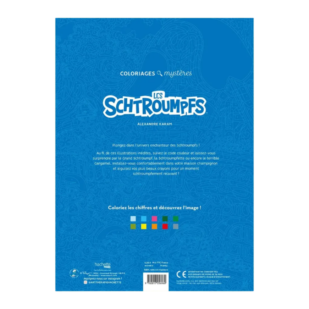 Coloriages mystères - Schtroumpfs