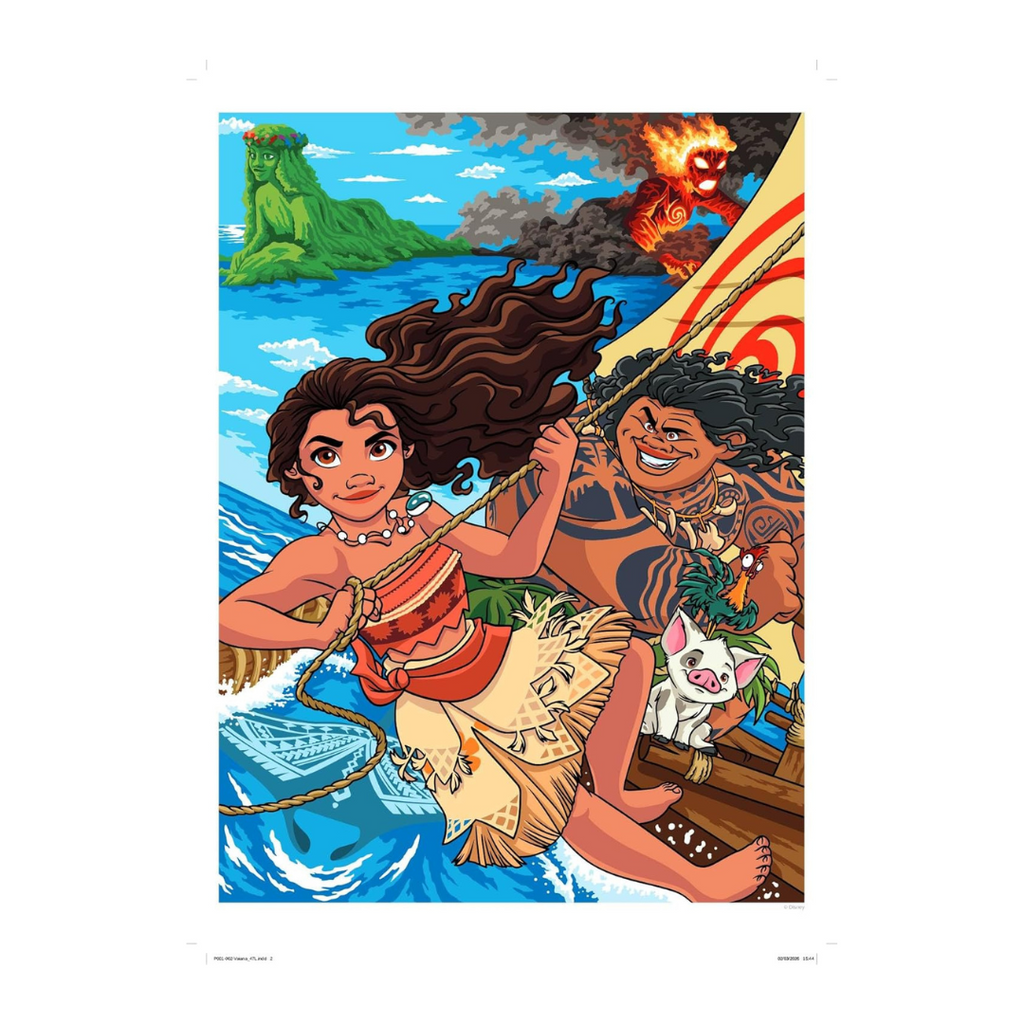 Coloriages Mystères - Poster Disney Vaiana: Colorie les chiffres et découvre l'image