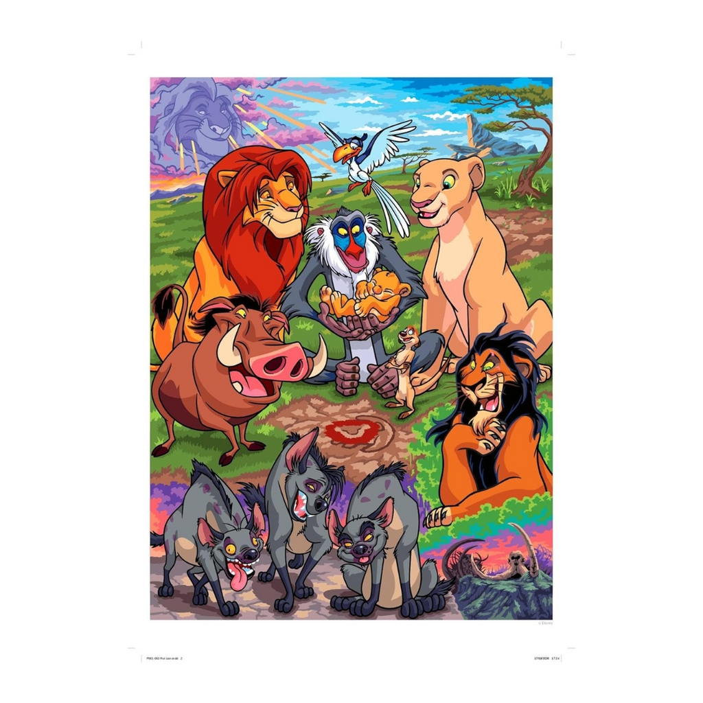 Coloriages Mystères - Poster Disney Le Roi Lion: Colorie les chiffres et découvre l'image