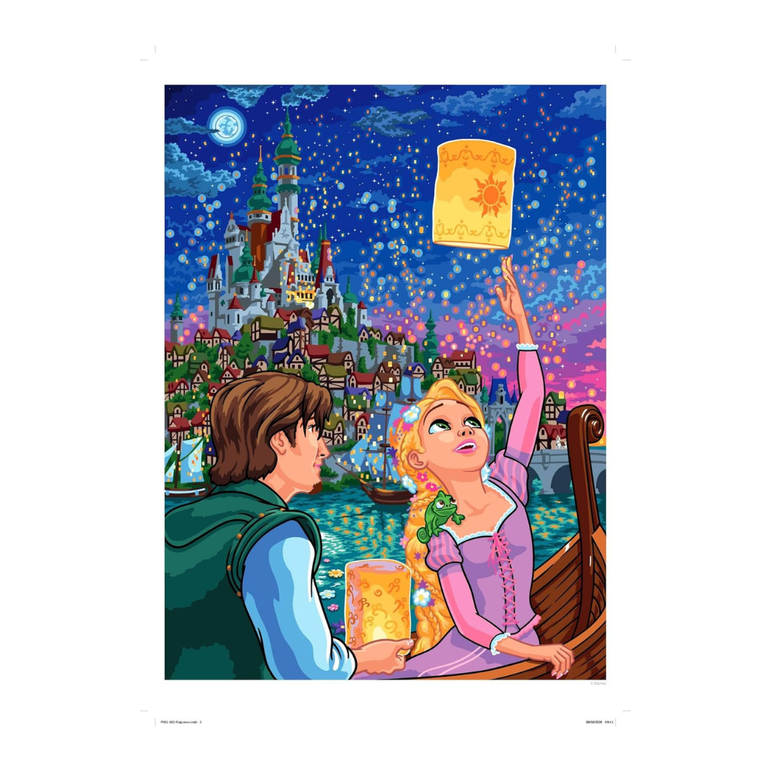 Coloriages Mystères - Poster Disney Raiponce: Colorie les chiffres et découvre l'image