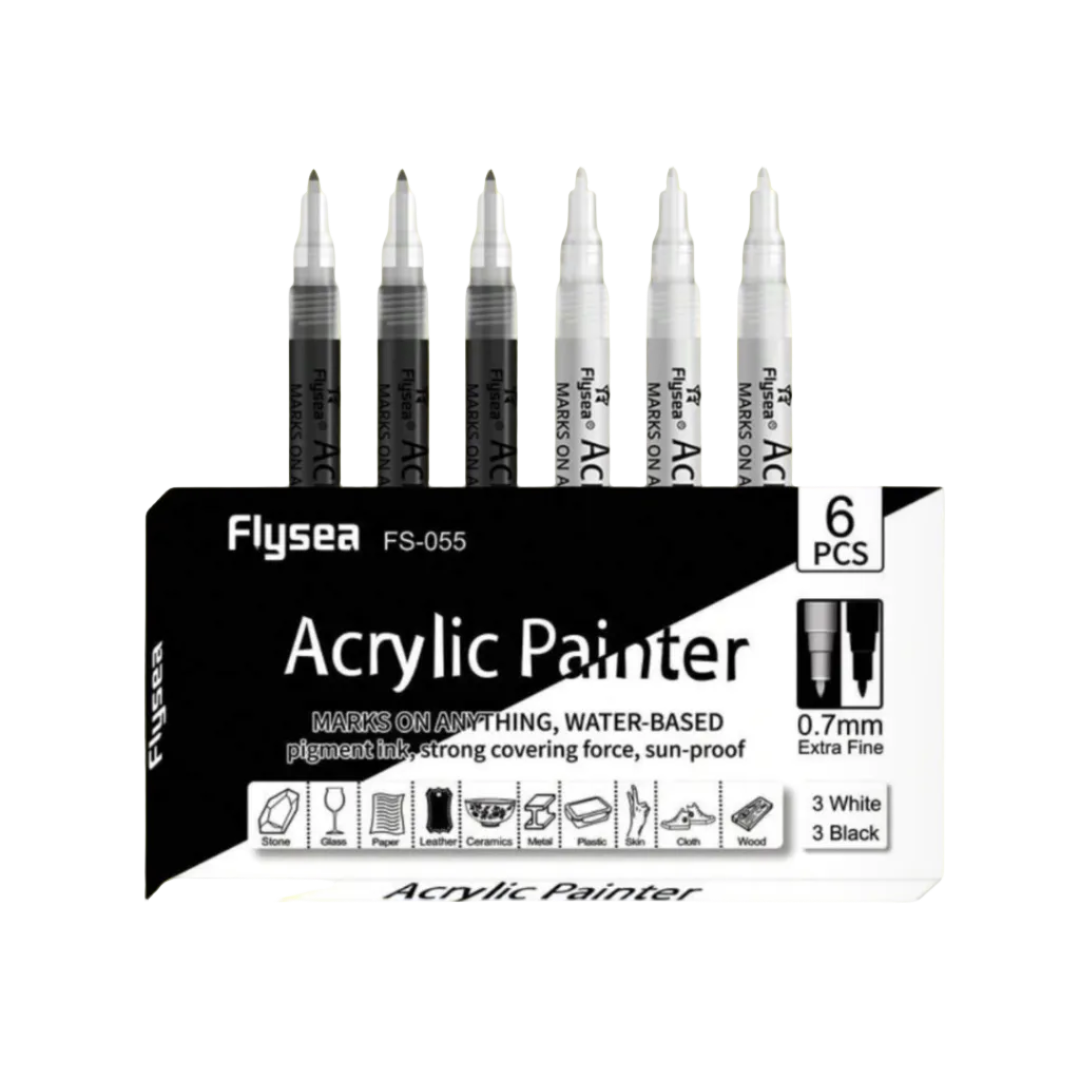 Black & White Acrylic Markers